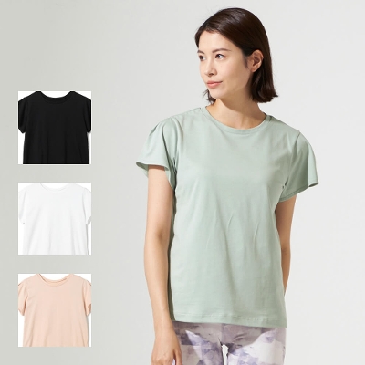 【チャコット】タックスリーブＴシャツ