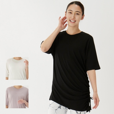 20%OFF【スリア】モイストギャザートップ
