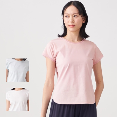 【チャコット】チュールアクセントコンパクトTシャツ