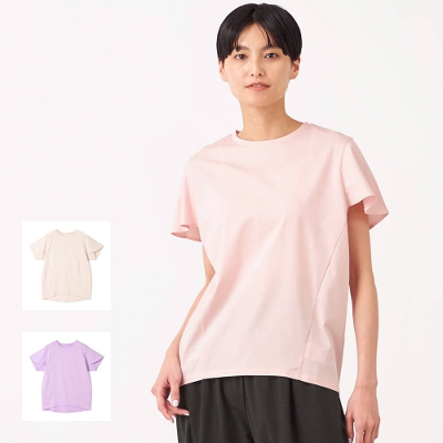 【チャコット】スリーブアクセントオーバーTシャツ