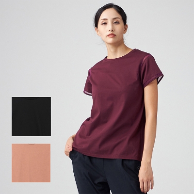 【チャコット】シアーアクセントTシャツ