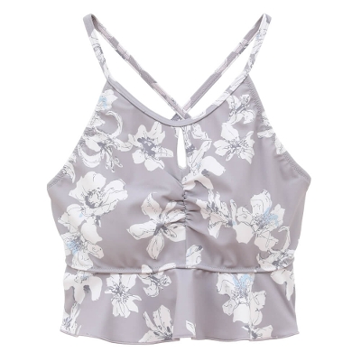【ジュリエ】優木まおみコラボ商品|Beige flower プリントブラトップ