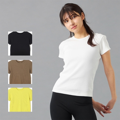 【チャコット】LoveCotton リブTシャツ