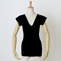 sleeveless plugging v-neck tee