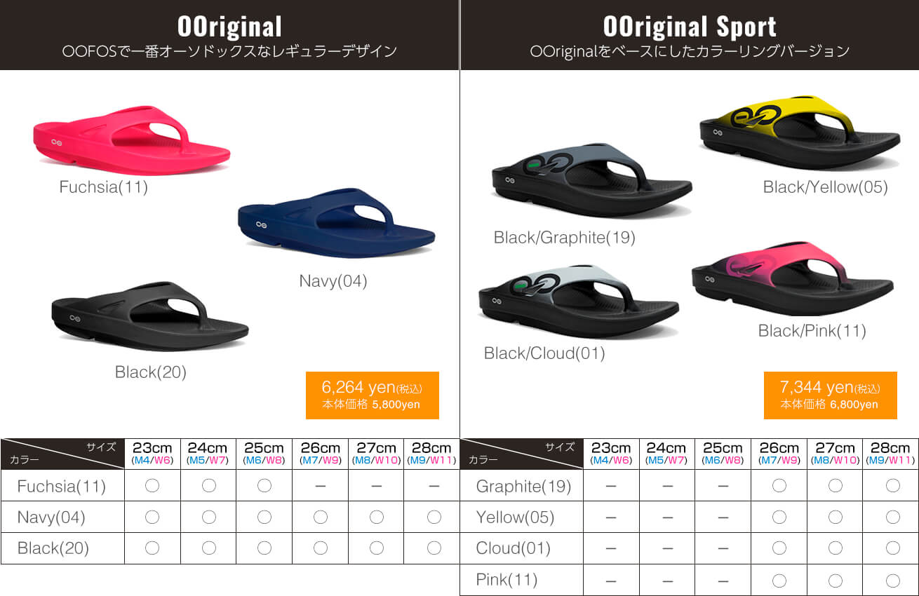 OOFOS｜ウーフォス オリジナルシリーズ リカバリーサンダル