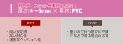 ヨガマット 厚さ：4～6mm × 素材：PVC